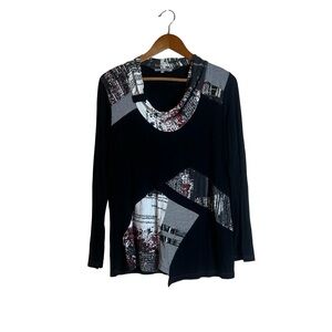 Marie Claire boutiques patterned long sleeve top